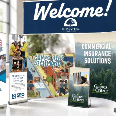 Banners and banner stands printing sample
